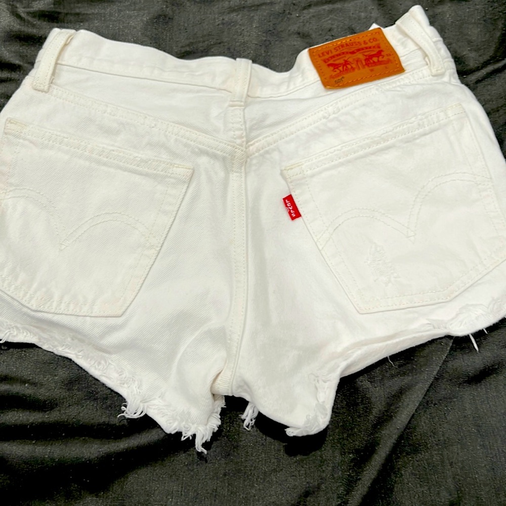 White vintage Levi shorts